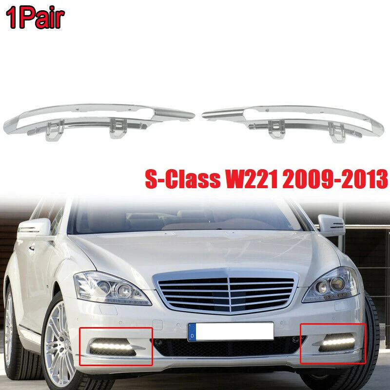 Fog Light Trim Set Daytime Running Lamp Front Trim for Mercedes Benz W221 S550 S600 S65 2010-2013 2218852723