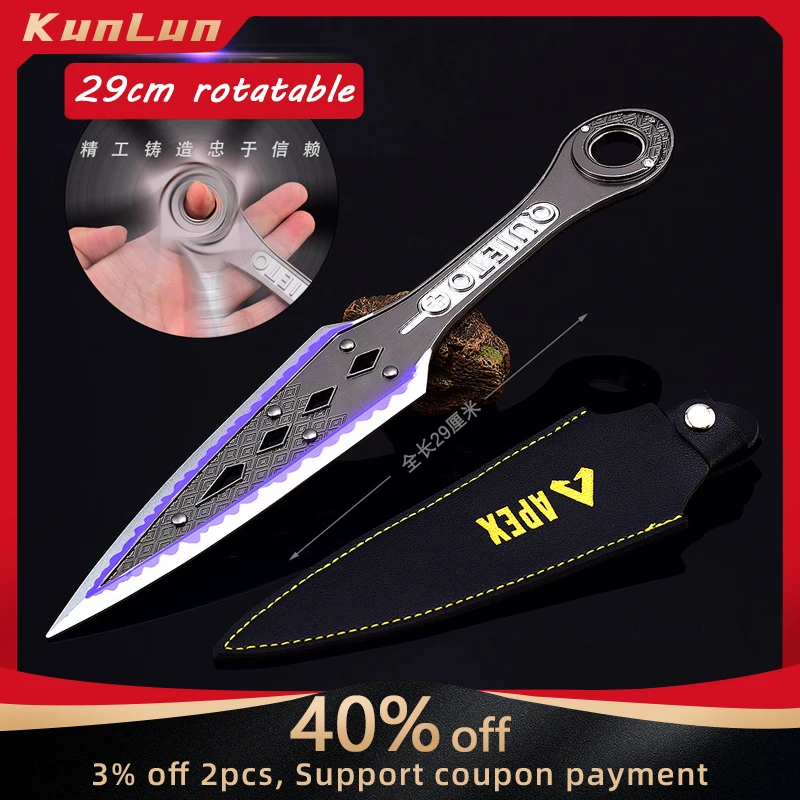 

29cm Rotatable Wraith Kunai Apex Legends Heirloom Wraith Weapon Hope's Dusk Samurai Sword Hope's Dawn Real Steel Katana Safe Toy