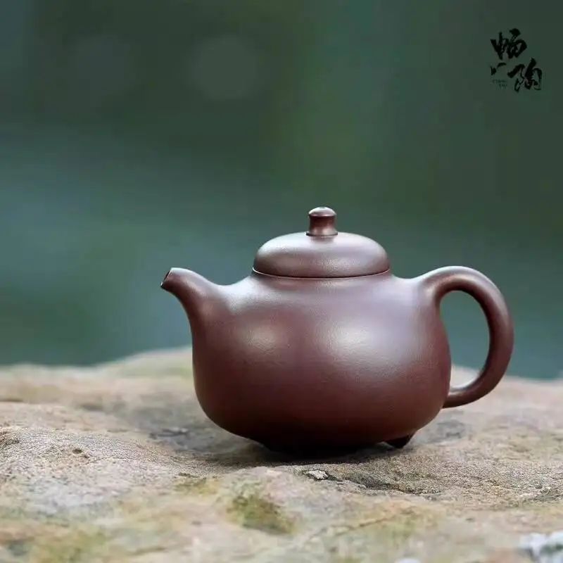 

[Changtao]Yixing Zisha Fully Handmade Teapot, Tea Brewing Home Collection Purple Clay Three-Legged Milk Pot, 250Cc