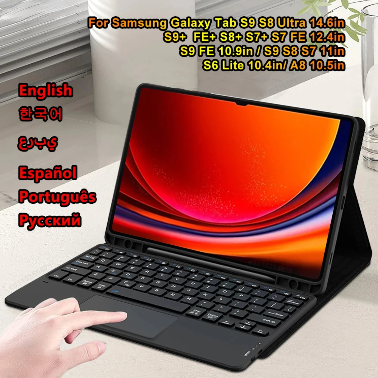 

For Tab S9 S8 Ultra Keyboard Case For Tab S7 S9 FE Plus S6 Lite Bluetooth Keyboard Tablet Cover