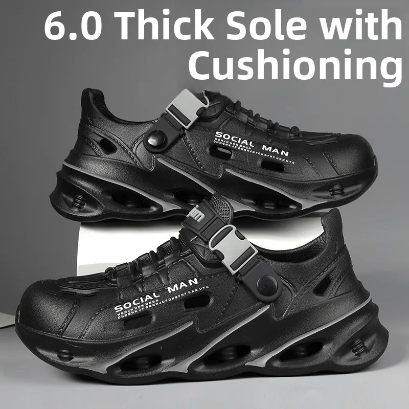 

Men's Summer Outdoor Sandals Anti-Slip Odor-Resistant Fishing Driving Water Sports Beach Shoes Breathable EVA Slip-On Flats