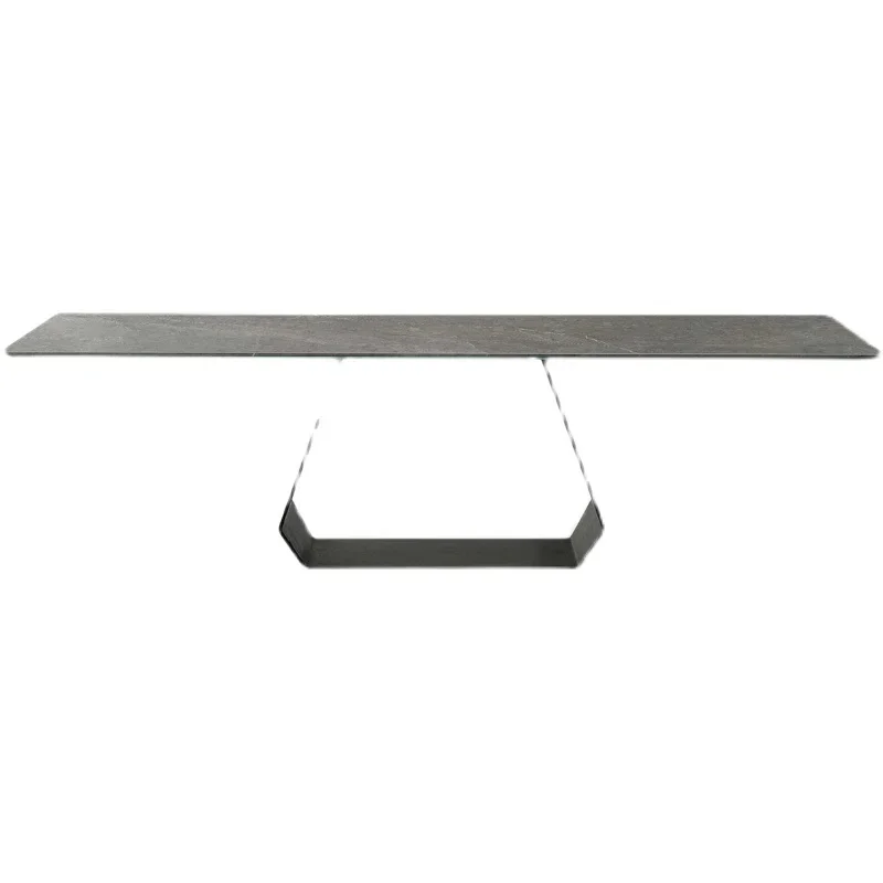 Post-Modern Living Room Rectangular Dining Table Factory High-End Affordable Luxury Metal Dining Table Large Table