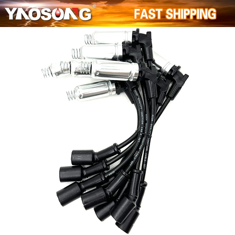 8Pcs Spark Plug Wires For CHEVY GMC 2005-2008 LS1 VORTEC 4.8 5.3 6.0 6.2L 19297032 12558693 19005218 88862385 748RR 9748RR