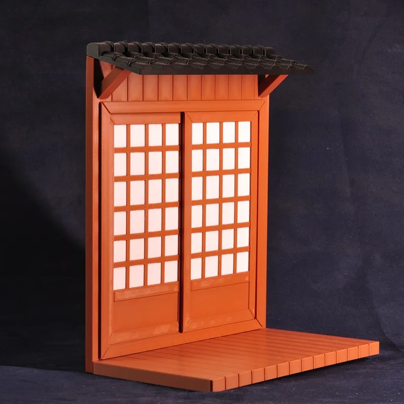 

Wikeetoys Display Base масштаб 1/12, деревянные передние ворота дома в японском стиле с раздвижными дверями для 6-дюймовых фигурок