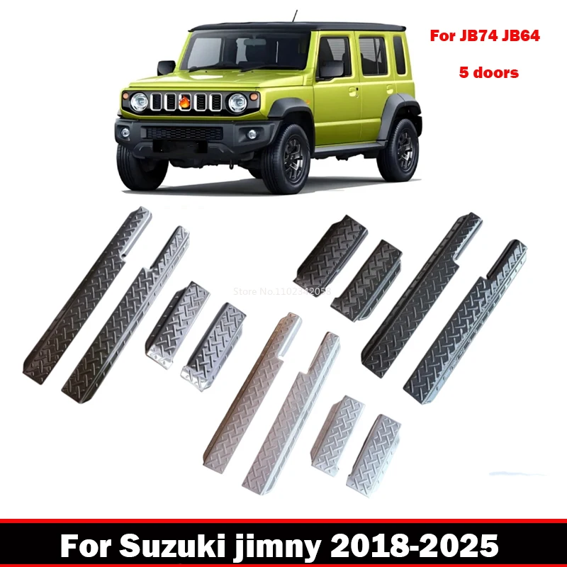 

For Suzuki jimny 2018-2025 JB74 JB64 stainless steel Door Welcome Pedal Threshold Bar Cover Door Sill Pad Strips Car Accessories