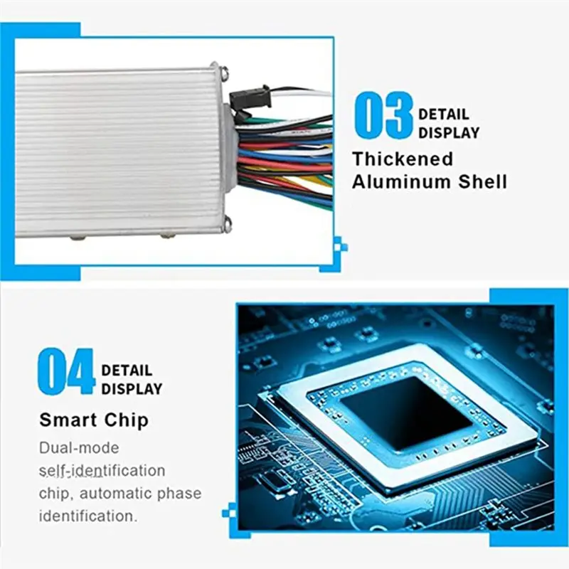 

(X07A) Электрический контроллер двигателя, 36В/48В 350Вт, контроллер Brainpower для электровелосипедов и скутеров