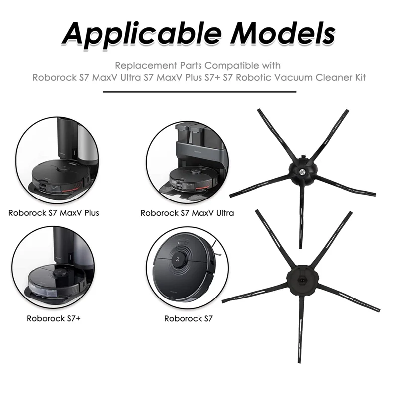 Аксессуары для боковой щетки BAAN для Roborock S7 S7+ S7 MAXV Ultra S8 Pro Ultra S8 S8+Q7 Max Q7 Max+ Q5 E2 E3 E4 S4 S5 S6 Vacuu