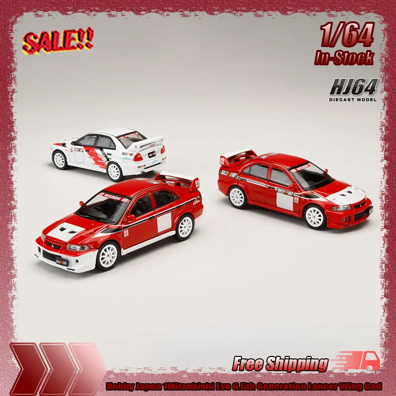

Новый запас Hobby Japan 1:64 Mitsubishi Evo 6,5-го поколения Lancer Wing God Миниатюрная литая модель автомобиля Пользовательская игрушка Подарочный орнамент