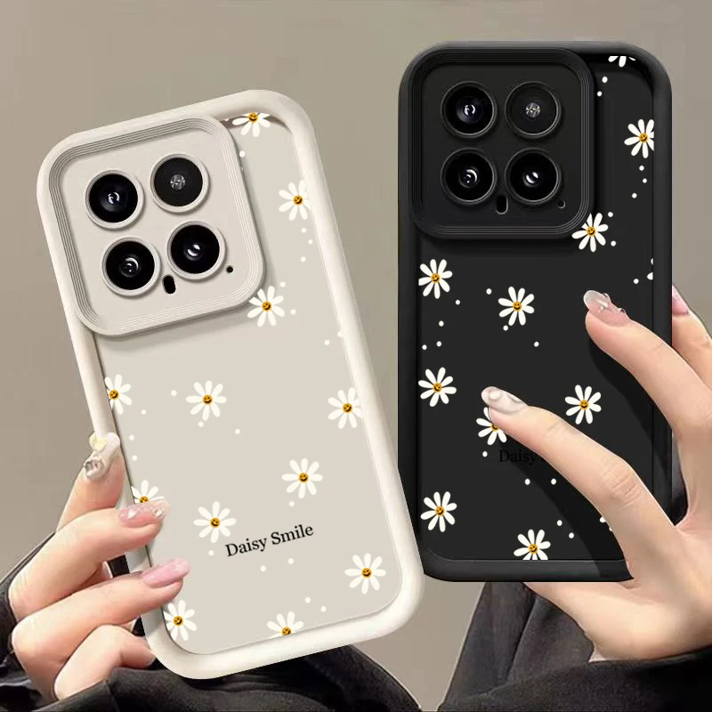 Daisy Smile Soft Silicone Case For Xiaomi Mi 13 12 11 Lite 5G 14 13T 12T 12X Poco M6 X6 X5 X3 F5 F6 Pro Shockproof Bumper Cover