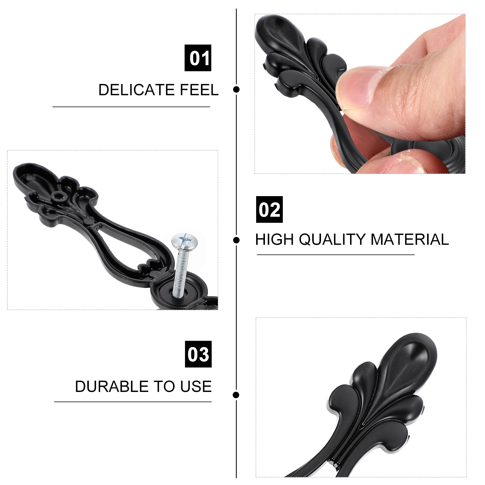 

2pcs European Style Cabinet Handles Zinc Alloy Drawer Pulls For Wardrobe Door Furniture Retro Knobs Home Decoration