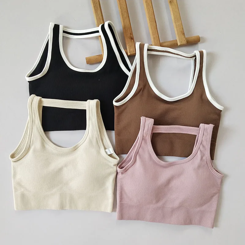 

Женское цельное спортивное нижнее белье с нагрудником, высокопрочный противоударный жилет для фитнеса с эффектом пуш-ап для бега, верхняя одежда для тренировок