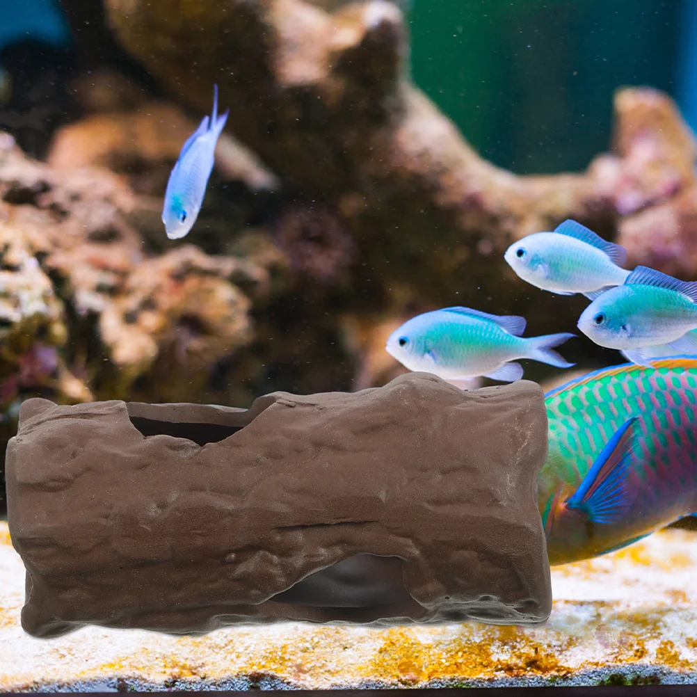 

2Pcs Fish Tank Cave Aquarium Decor Shrimp Habitat Lifelike Stable Bottom Hideaway Ornament Shrimp Cave Aquarium Decor