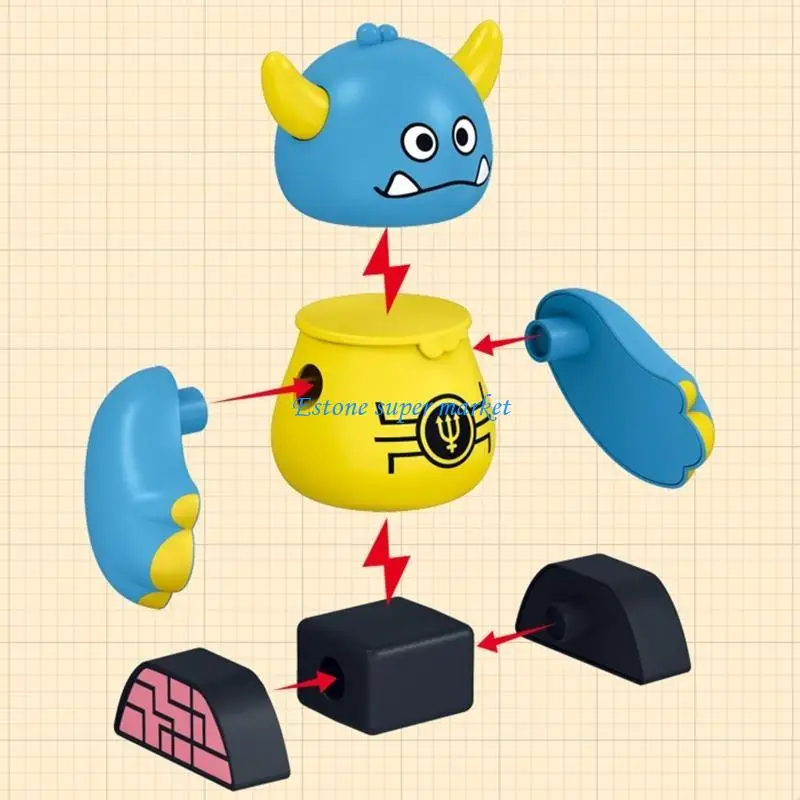 090b crianças brinquedos magnéticos blocos construção robô conjunto pré-escolar ímã educacional empilhamento brinquedos para
