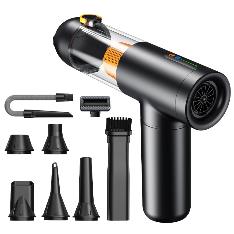 

4 in 1 High Power Cordless Rechargeable Car Vacuum Cleaner Portable Mini Home Vacuum Cleaner with Air Duster ABS Material