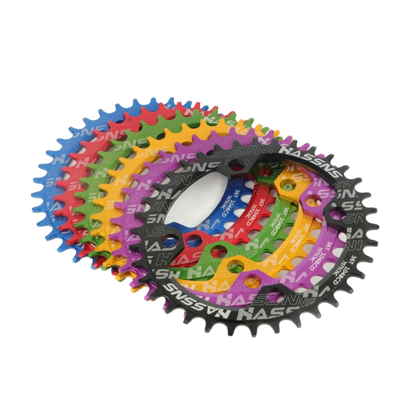 HASSNS Crank Mtb Chainring Single Crown Teeth Mountain Bike Monoplates Narrow Wide Star Deckas Bcd 104 Bicycle Crankset