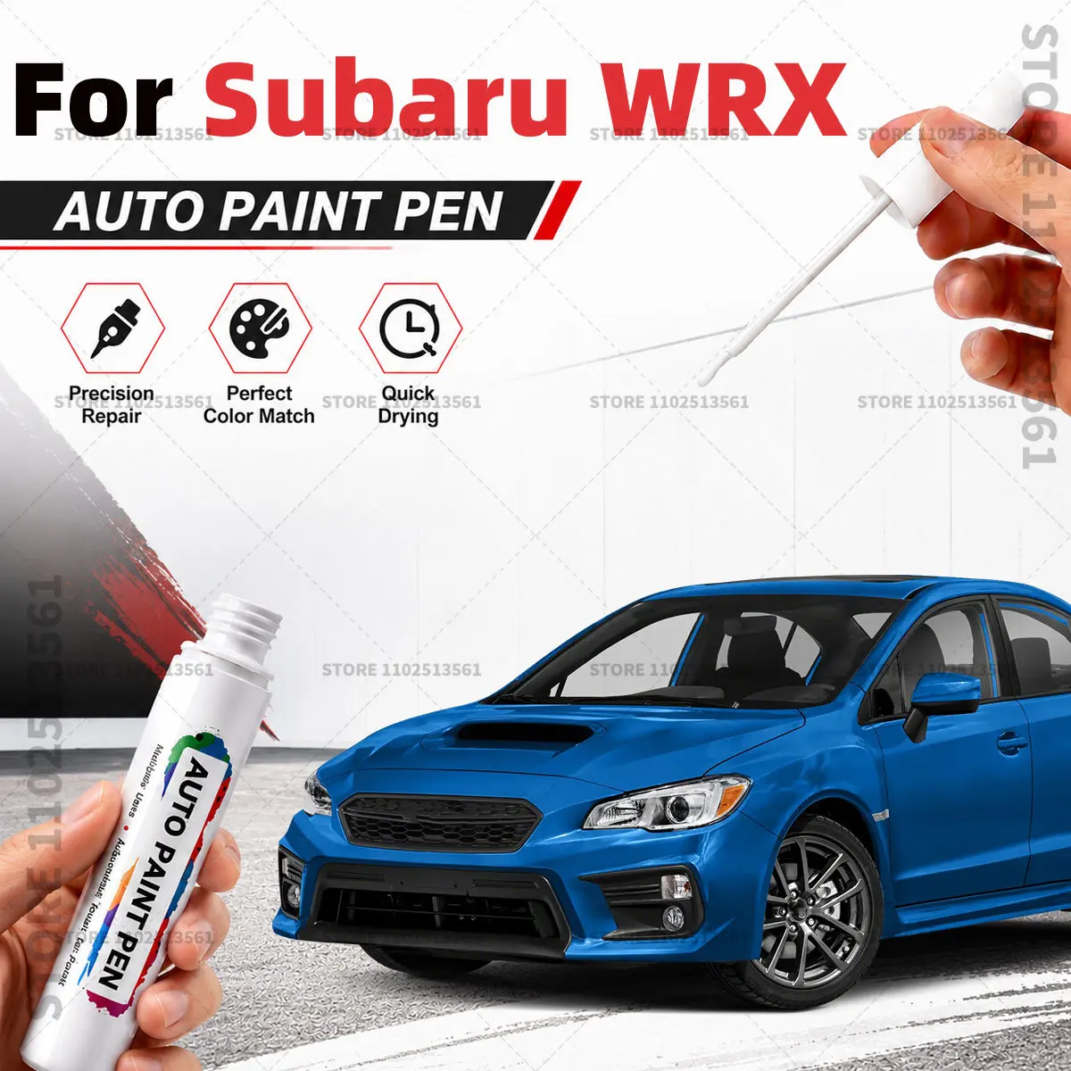 Car Scratch Remover Paint Pen Touch Up Marker for Auto Body Repair Door Bumper Fender Accessories For Subaru WRX White Black