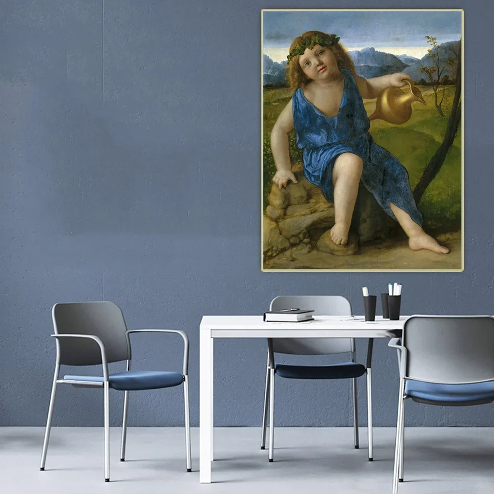 Citon Giovanni Bellini 《The Infant Bacchus》 lienzo pintura al óleo obra de arte póster imagen pared fondo decoración decoración del hogar