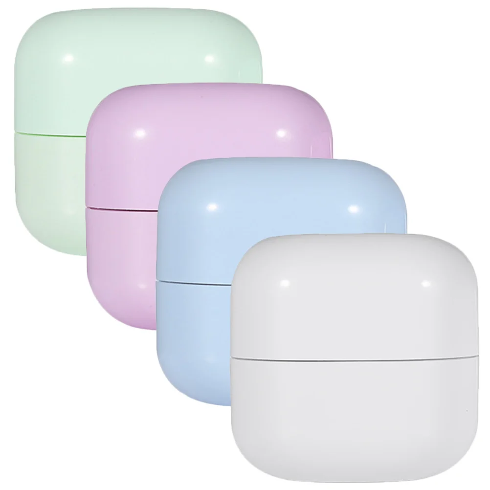 Conteneurs de voyage pour articles de toilette, pots rechargeables, crèmes, Lotion, pots de voyage portables pratiques et durables, 50g, 4 pièces