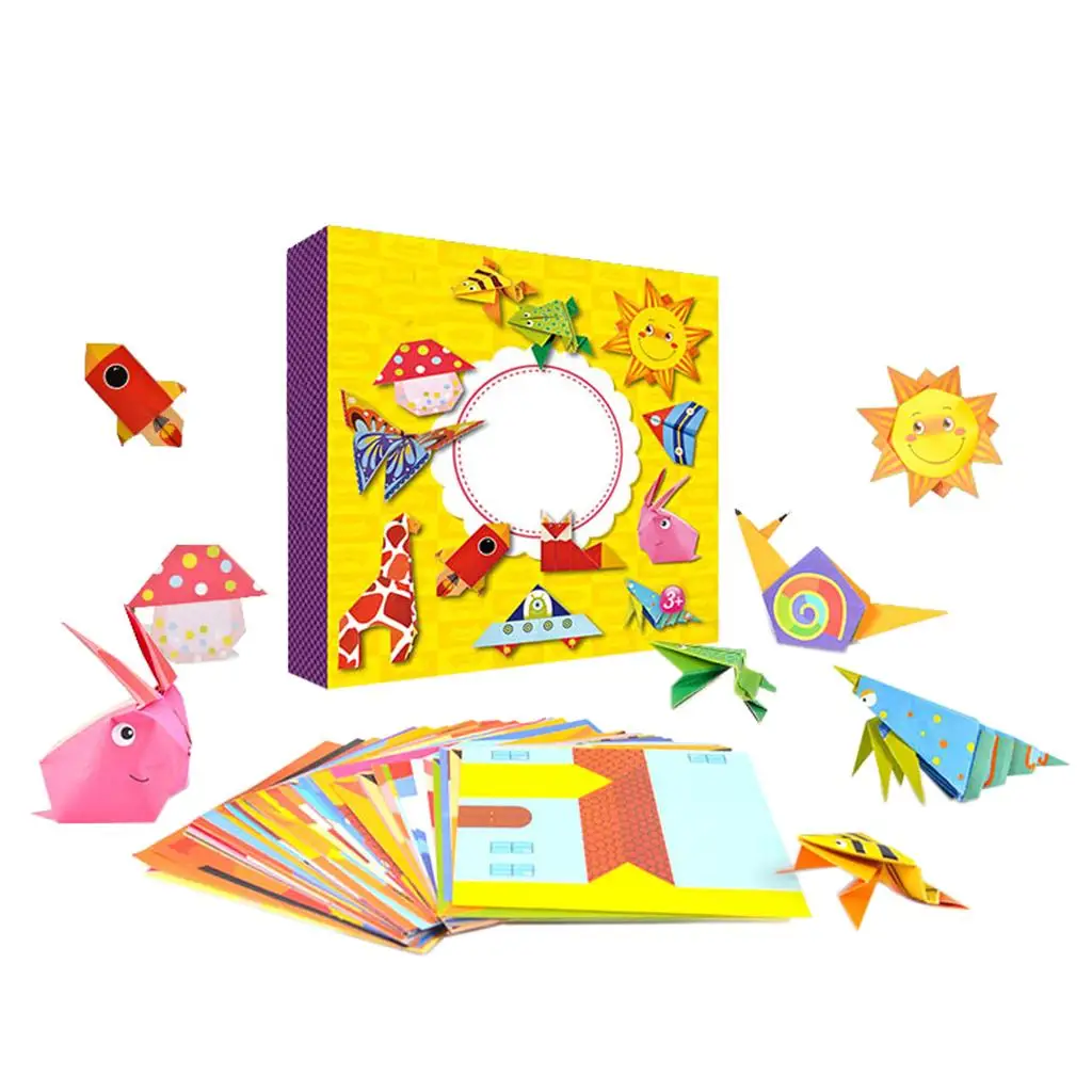 Blesiya Origami Kit - 108 Origami Fold Papers 54 Projects and Origami Book