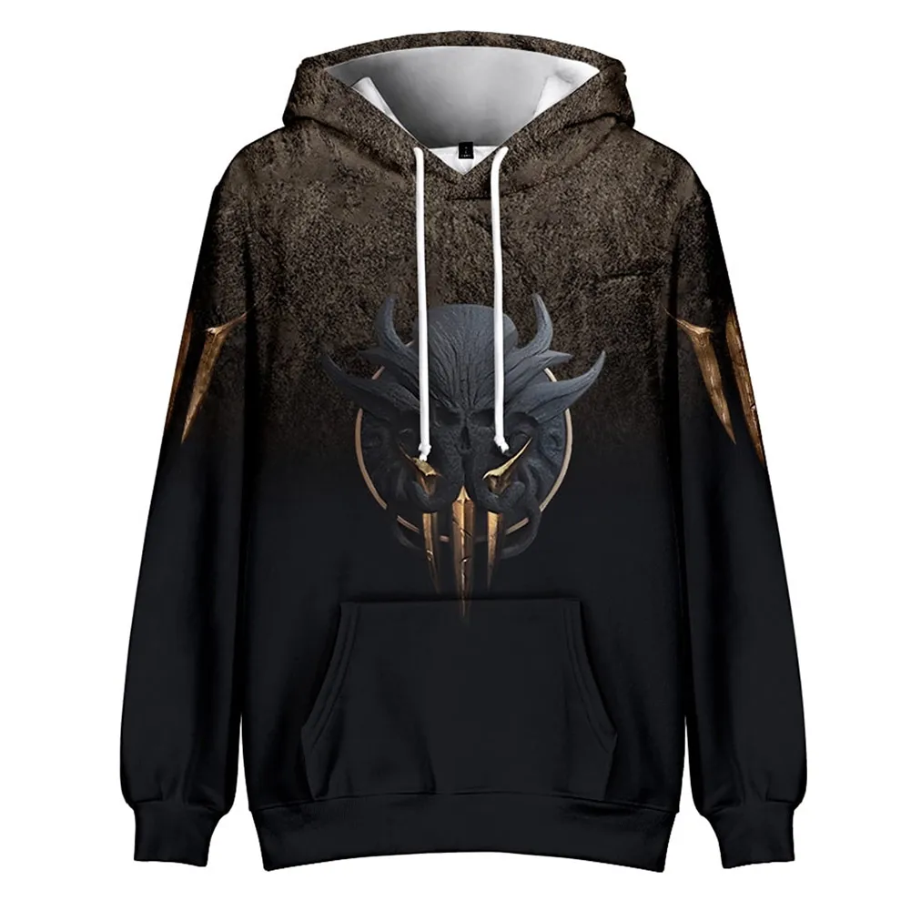 Baldurs Gate 3 Astarion Cosplay Fantasia Costume BG3 Hoodie 3D Printed Hooded Sweatshirt Adult Men Casual Streetwear Pullover