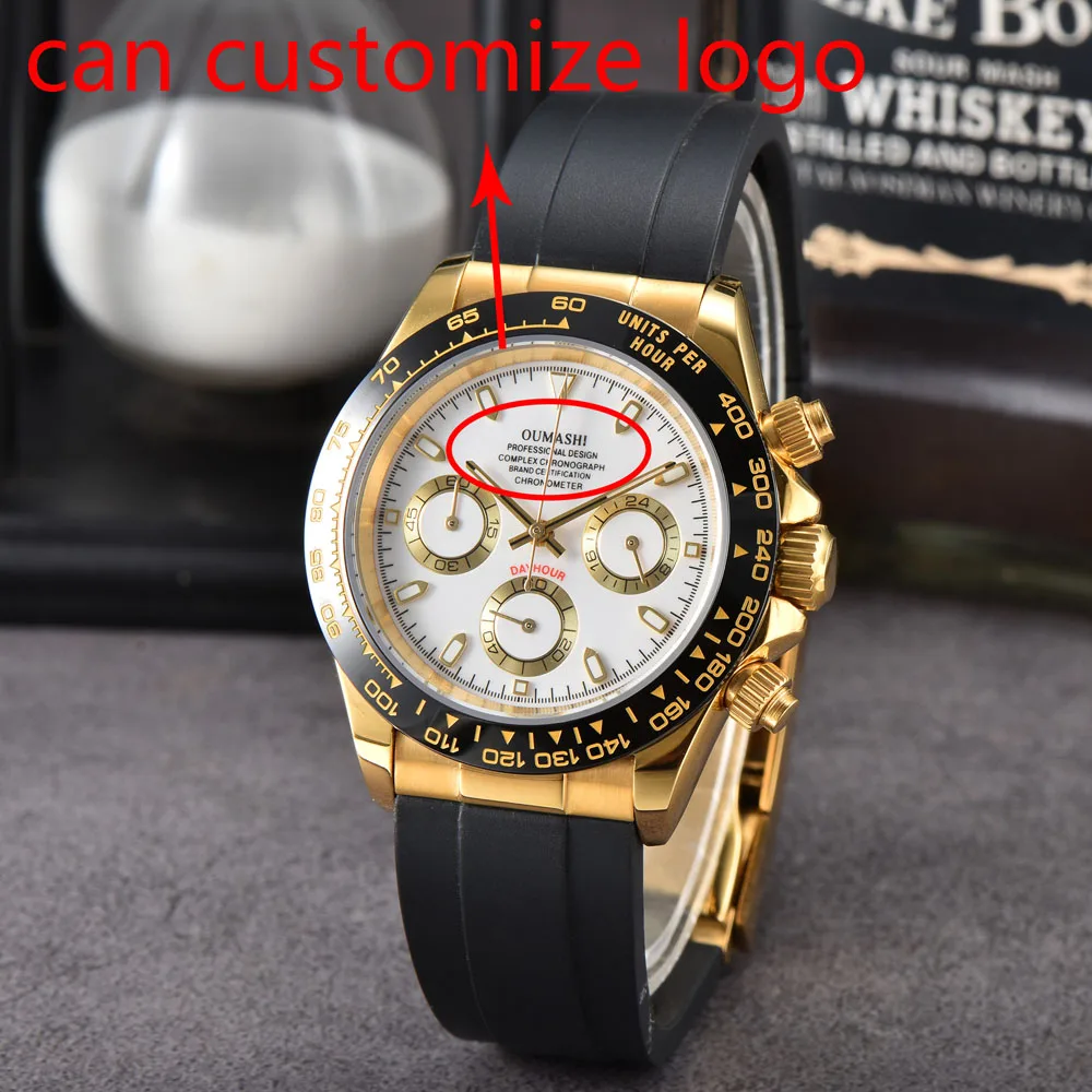 

Роскошные кварцевые наручные часы VK63 диаметром 39,3 мм для мужчин с корпусом из нержавеющей стали и сапфировым стеклом, часы типа панды с индивидуальным логотипом