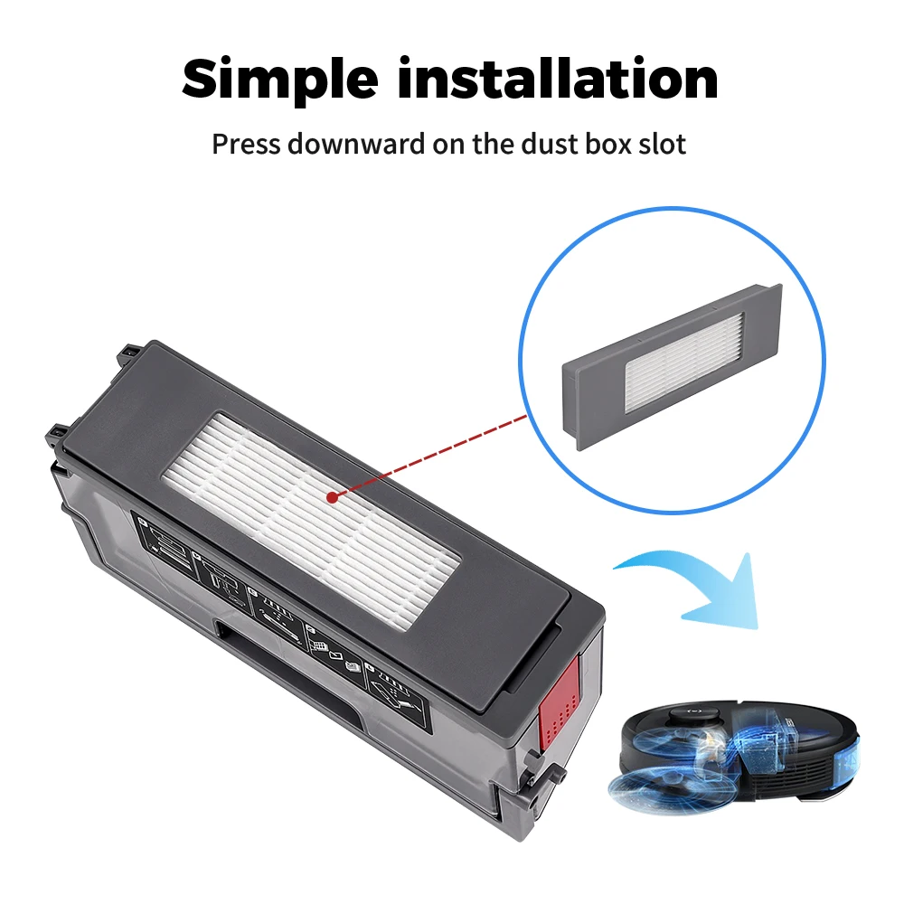 Cepillo principal/cepillo lateral/bolsa de polvo/filtro Hepa/caja de polvo para ECOVACS Deebot T8 T8 + T8 AIVI T9 T9 + N8/N8 Pro Accesorios