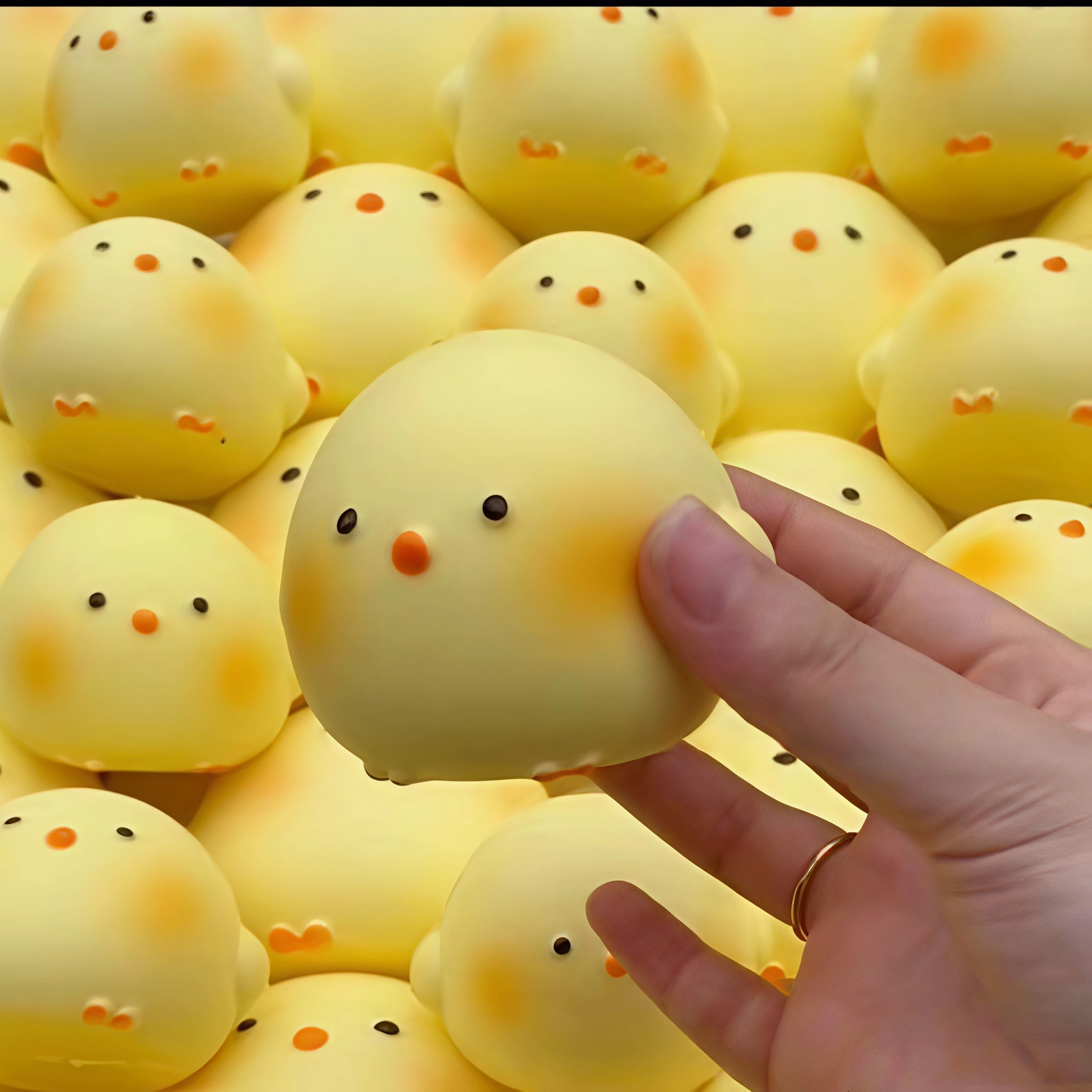 1PC Kawaii Yellow Chick Mochi Squishy Stress Relief Toy PU Foaming Slow Rising Decompress Pinching ASMR Anti Stress Gift - view 2
