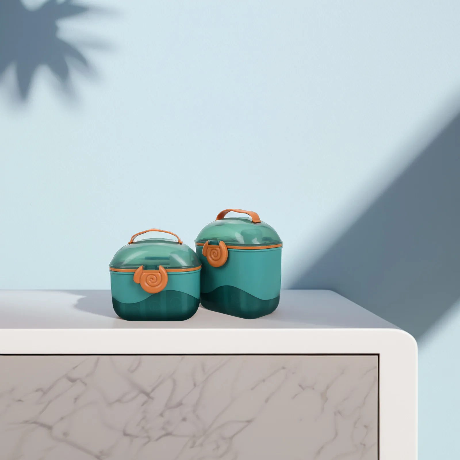 

2Pcs Formula Container Portable Airtight Baby Food Jar Travel Formula Dispenser Milk Powder Storage Box for Toddler Snack