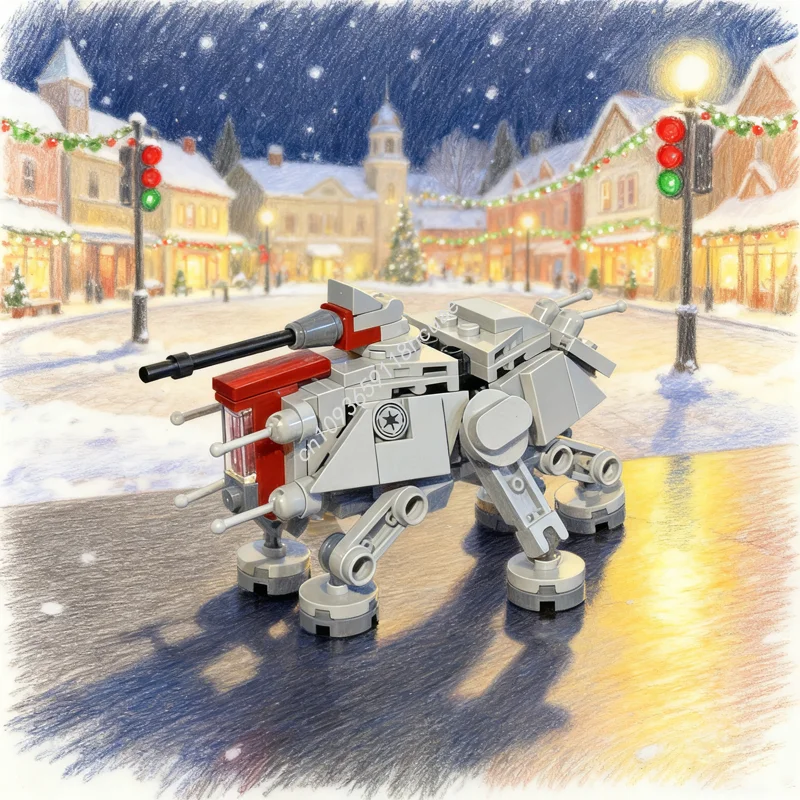 

156 шт. MOC Micro Republic TE Walker Star Battle Model Building Рождественский подарок Блоки Строительные игрушки Креативная идея Образование