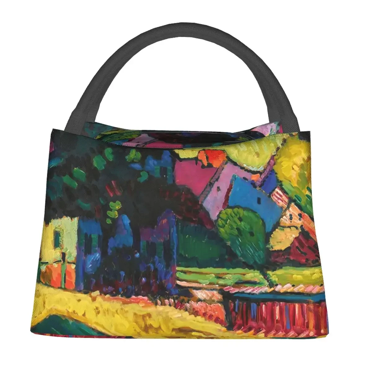 Wassily Kandinsky Murnau - Landscape With Green House Lunch Bags Bento Box Lunch Tote Picnic Bags Thermal Bag for Woman Travel