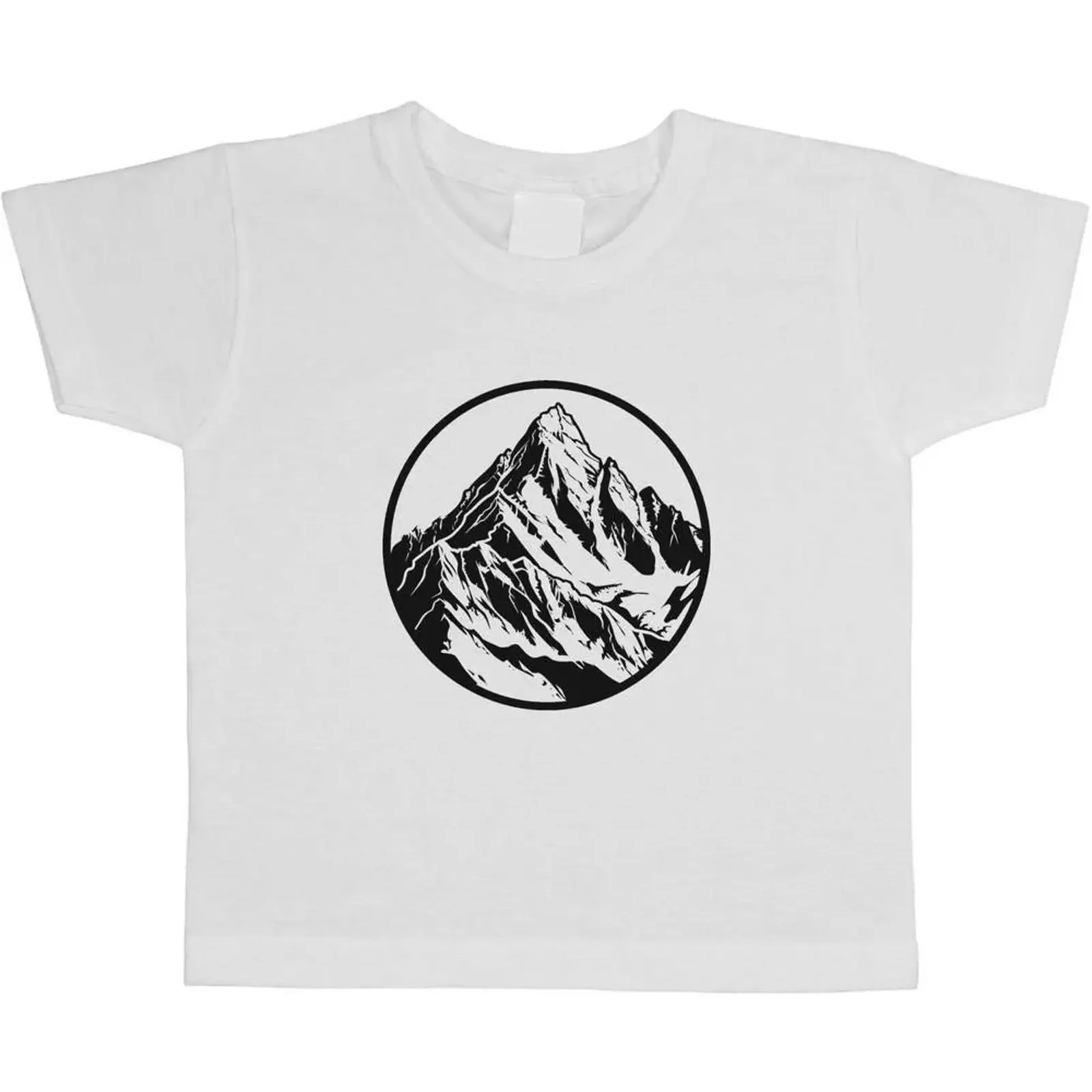 Kinder T Shirt aus Baumwolle quot Mountain Range in Circle Frame TS048870 vintage Washed Stretched graphic Comfortable Unisex