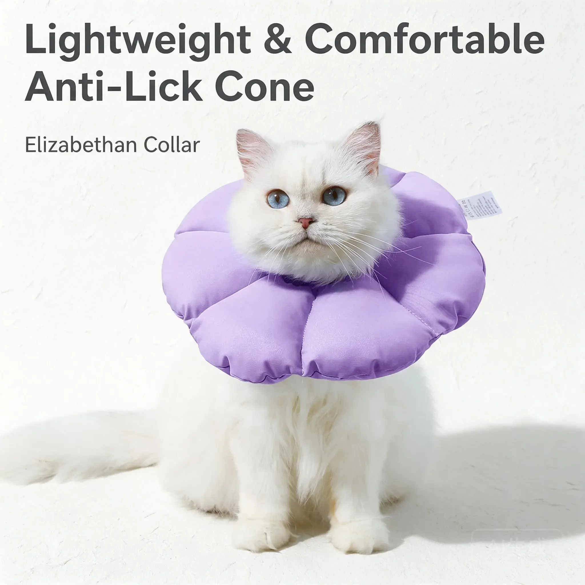 Soft Flower Shaped Elizabethan Collar For Cats Dogs Cozy Pet Recovery Neck Cone Anti Bite Anti Lick Post Surgery Use S M L Blue