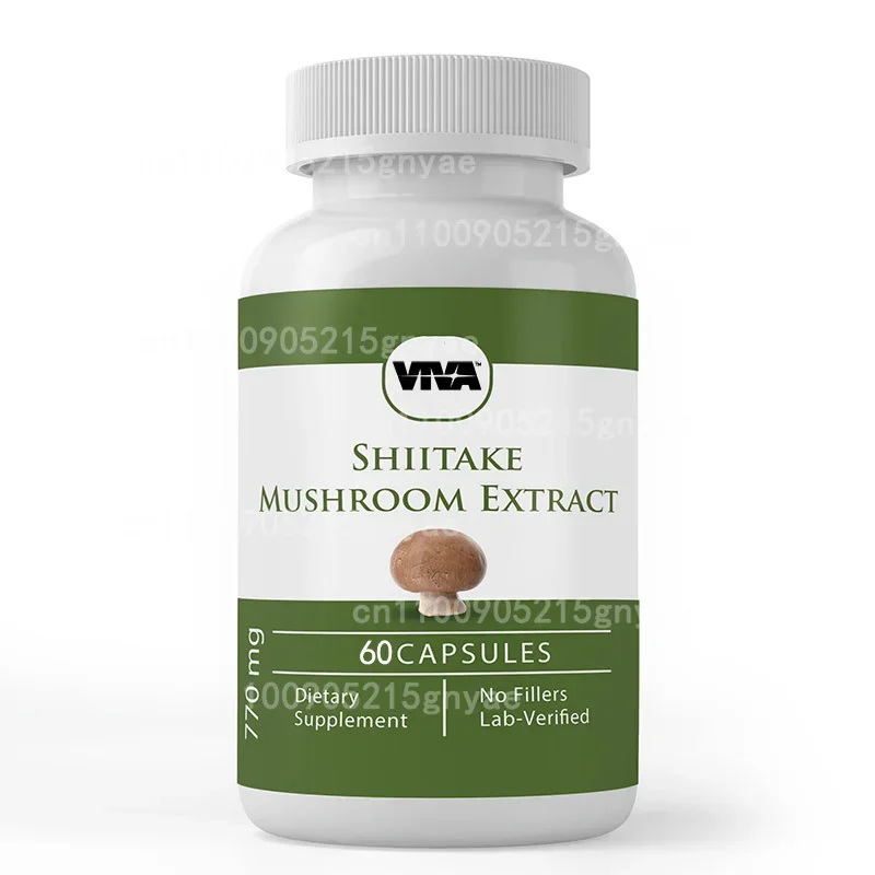 Fermented Mushroom Supplement: 7 Types (Lion's Mane, Shiitake, Cordyceps Sinensis) - 60 Vegetarian Capsules
