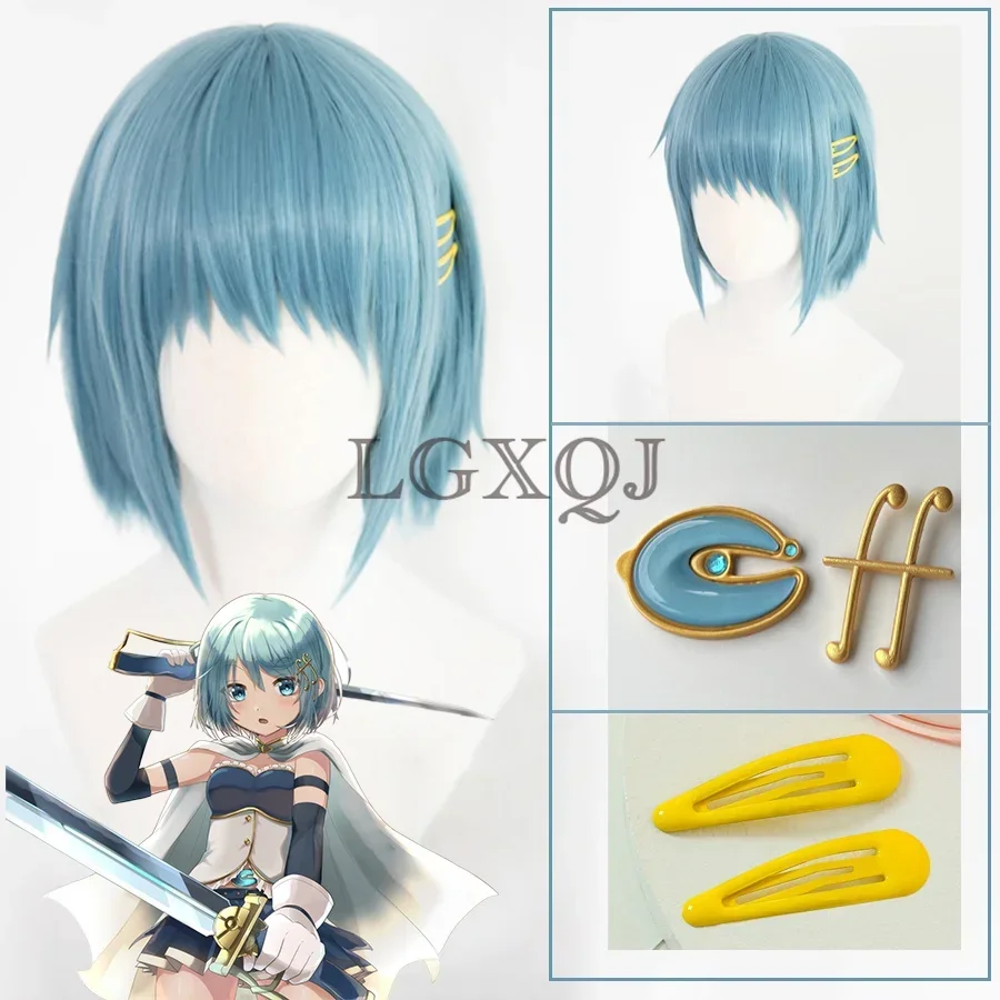 High Quality Miki Sayaka Cosplay Wig Puella Magi Madoka Magica Cosplay Blue Heat Resistant Hair In Stock Wigs + Free Wig Cap