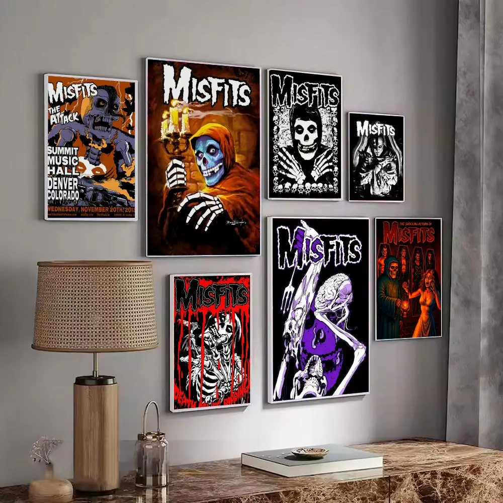 Rock Band Album The M-Misfits Poster Decorative Stickers Wall Art Mural Photo Design for Home Living Room Hallway Decor Gift