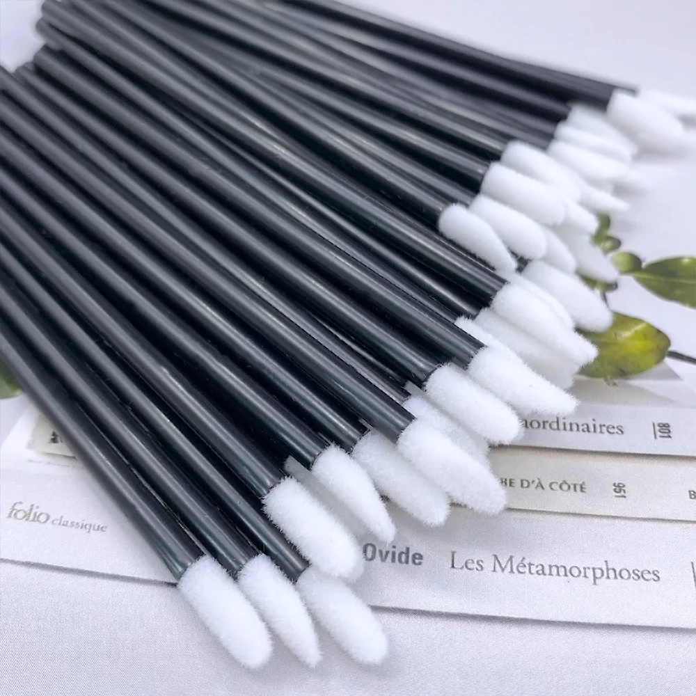 100Pcs Disposable Lip Brush Eyelash Extension Makeup Brushes Lash Extension Mascara Applicator Lipstick Wands Cosmetic Tools