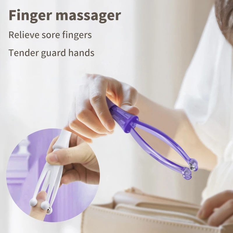 

1Pcs 2 Rollers Finger Massager Mini Finger Joints Massager With Elastic Handle For Finger Blood Circulation & Muscle Relaxation