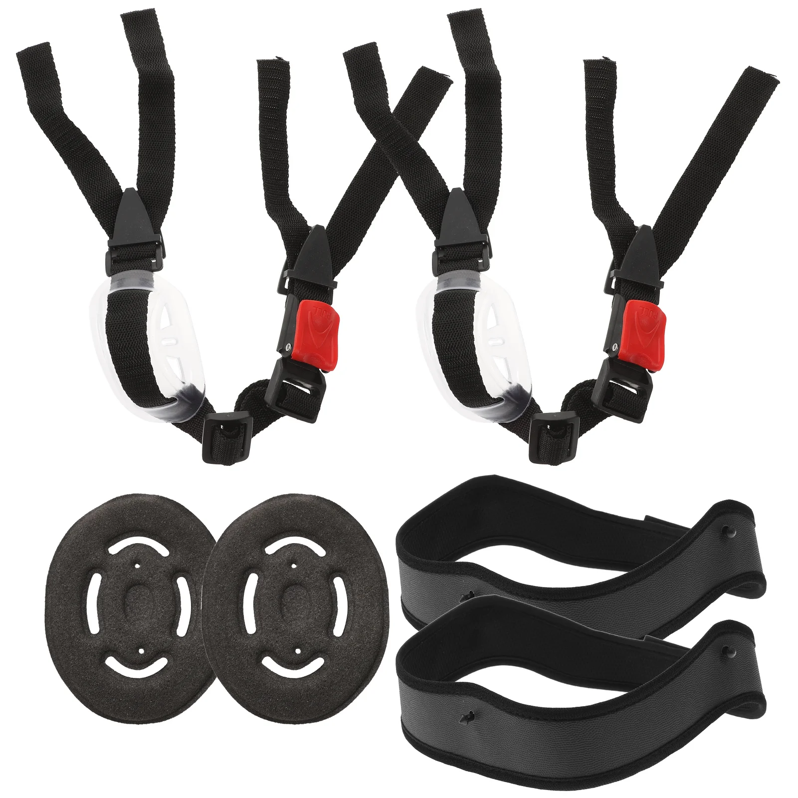 

2Sets Safety Cap Insert Liner Lightweight Breathable Hard Hat Accessories Set with Chin Strap for Car Assembly Processing Fields