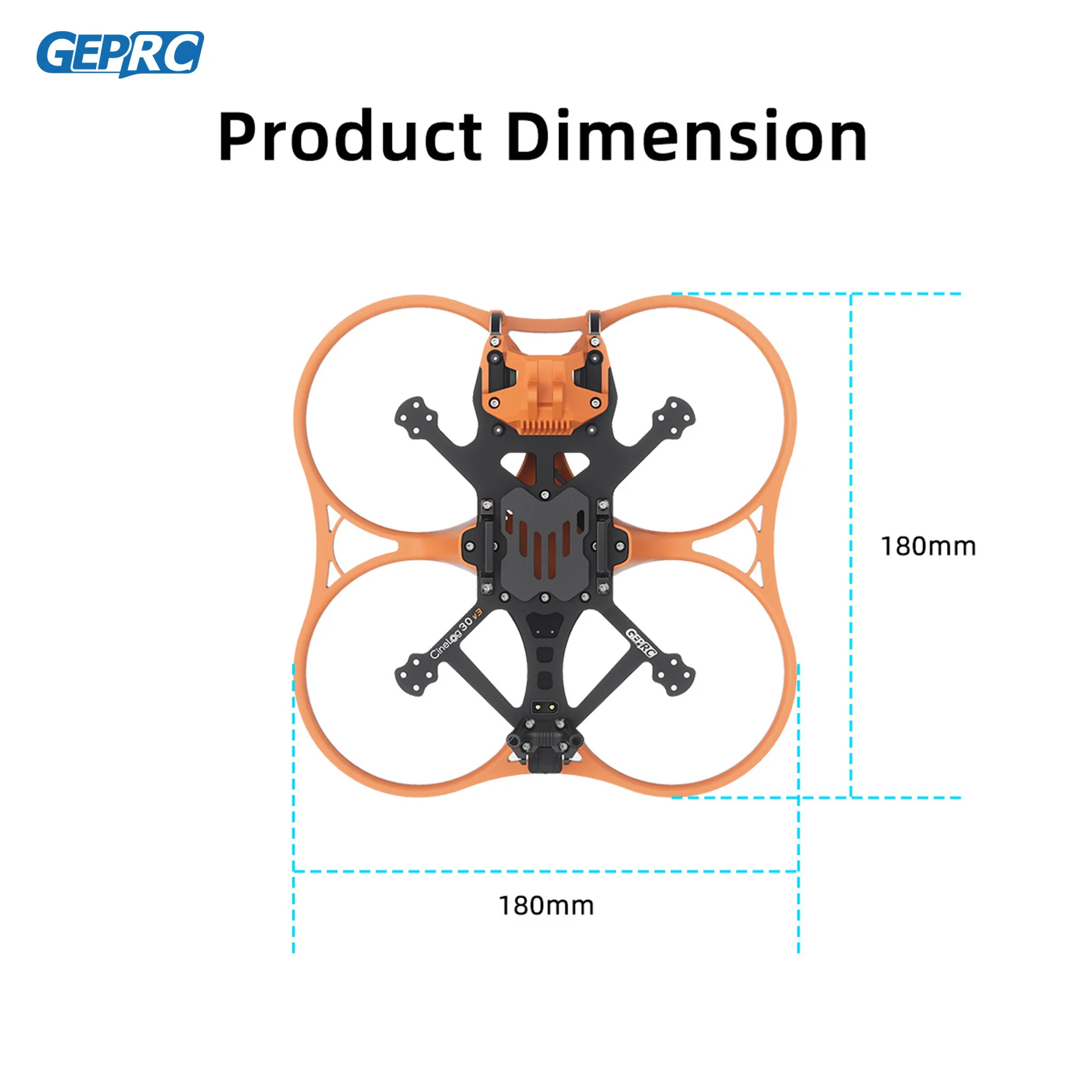GEPRC GEP-CL30 V3 O4 PRO 3 pollici Drone In Fibra di Carbonio Nero Arancione RC FPV Quadcopter Elicottero Accessori di Ricambio Parti