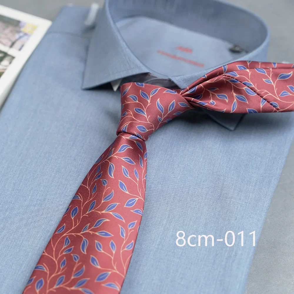 Silk Polyester Necktie Plaid Print Pattern Men Tie School Uniform Casual Fashion Gentleman Neck Ties Party Wedding Accessory