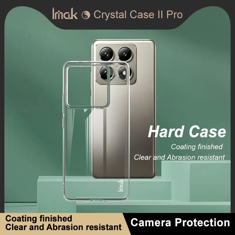 Para Xiaomi 14T 5G funda IMAK Crystal II Pro cubierta dura transparente para Xiaomi 14T Pro 5G