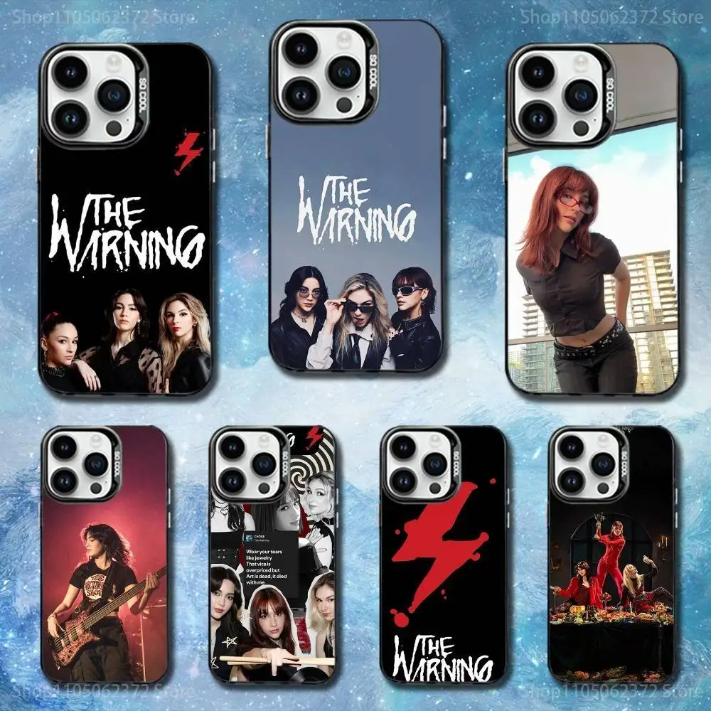 

Rock T-The W-Warning Band Phone Case For iPhone 11,12,13,16,14,15,Mini,Pro,XS,MAX Black Matte Shockproof Cover