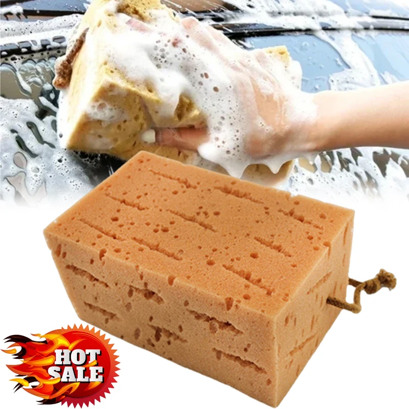 

Auto Coral Surface Specialised Large Honeycomb Scouring Sponge Thickened High-Density Cotton Highly Absorbent Car Cleaning Tool