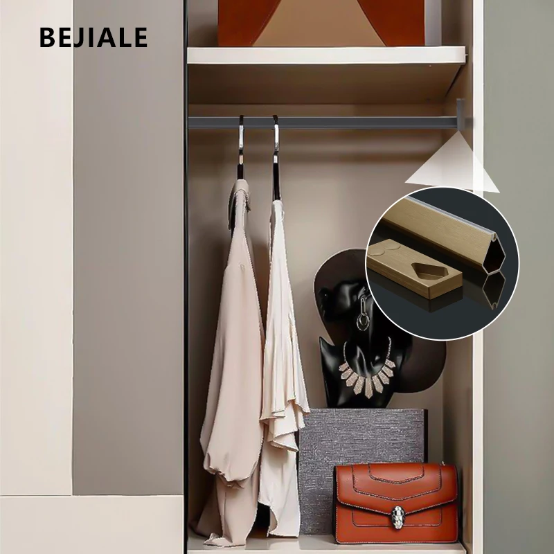 Wardrobe Hanging Rod Wardrobe Horizontal Rod Cabinet Clothes Through Rod Wardrobe Flange Seat Hanger Rod Cabinet Accessories