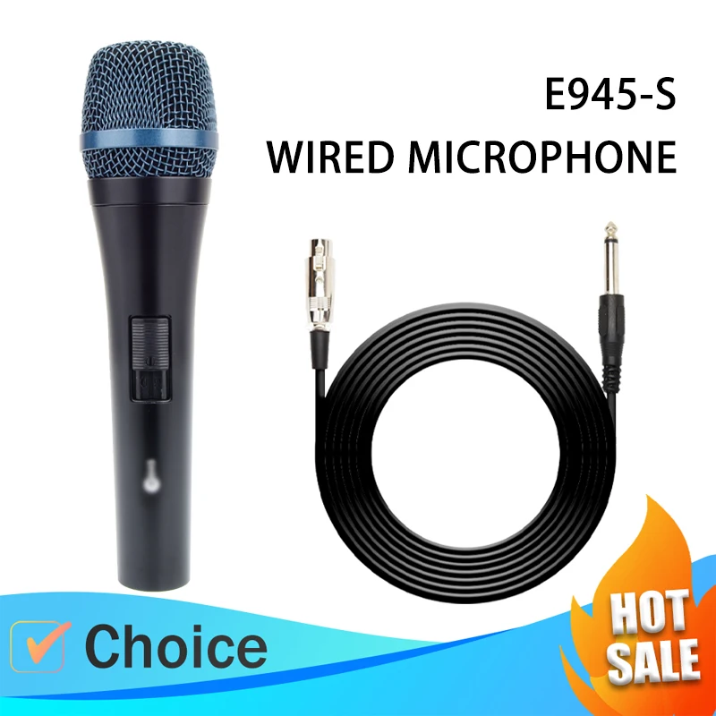 ميكروفون سلكي احترافي معدني E945-S، ميكروفون ديناميكي فائق على شكل قلب، ميكروفون أداة مناسب للصوت المباشر #1