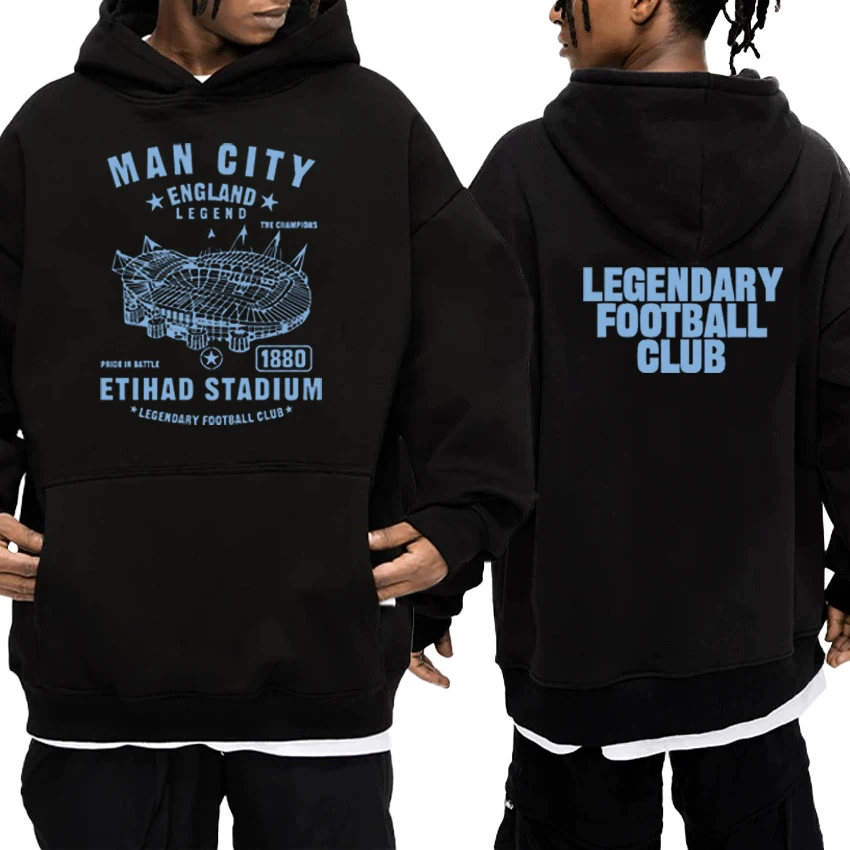 

New In Manchester city Graphic Double Sided Printed Autumn Winter Hoodie Long sleeve Men Women Fleece Sweatshirt Unisex Pullover