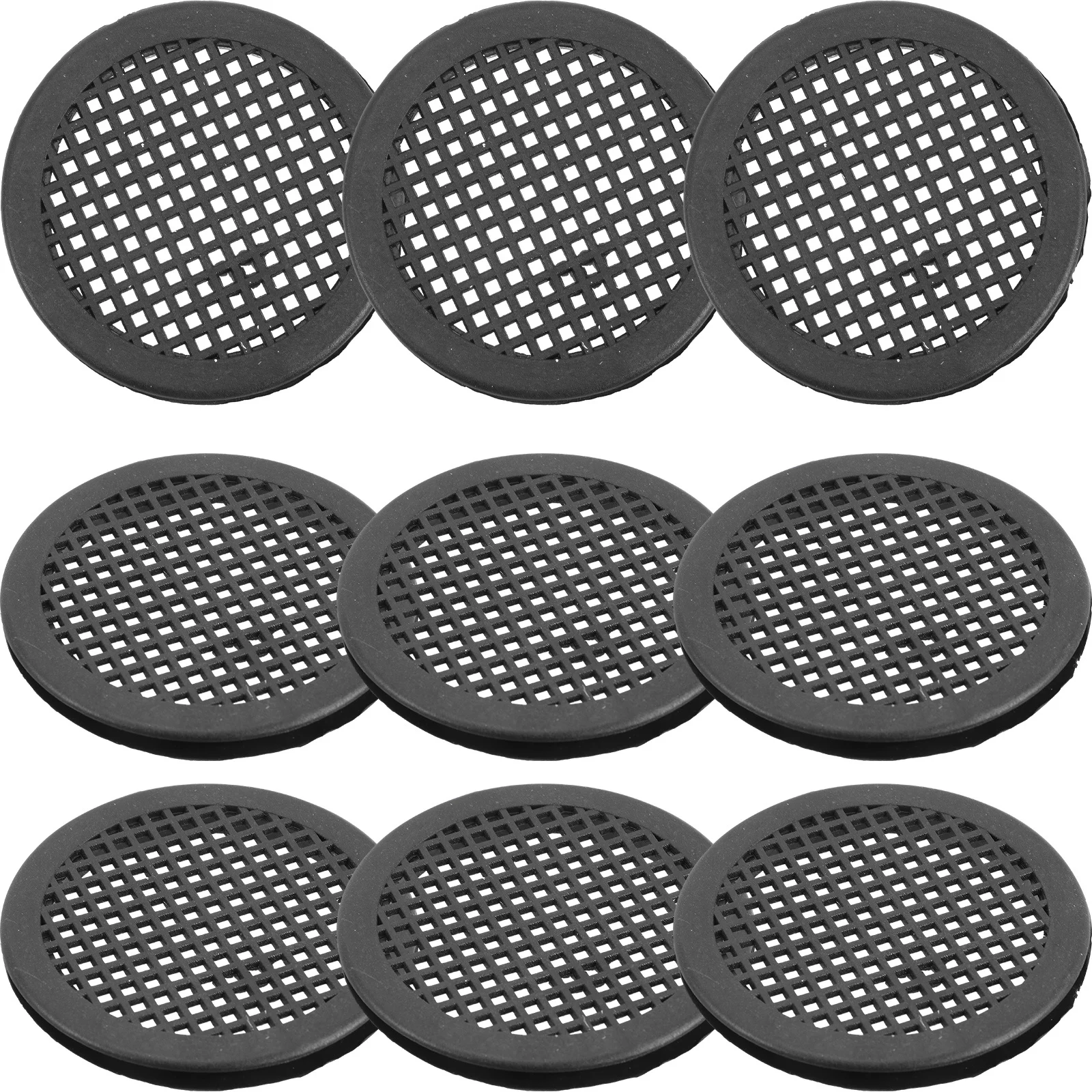 

10Pcs Air Vent Lid Plastic Round Cabinet Vent Covers Durable Home Furniture Ventilation Mesh Hole Plug for Wardrobe Shoe Box