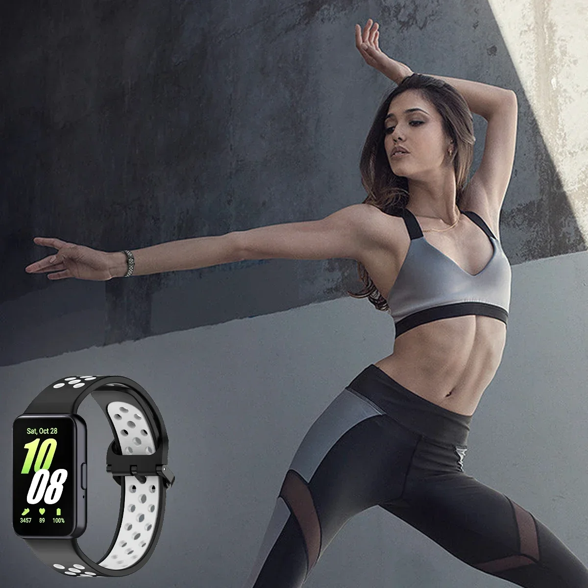 Sports Strap for Samsung Galaxy Watch Fit 3 Smart watch Silicone Breathe Bracelet for Galaxy Watch