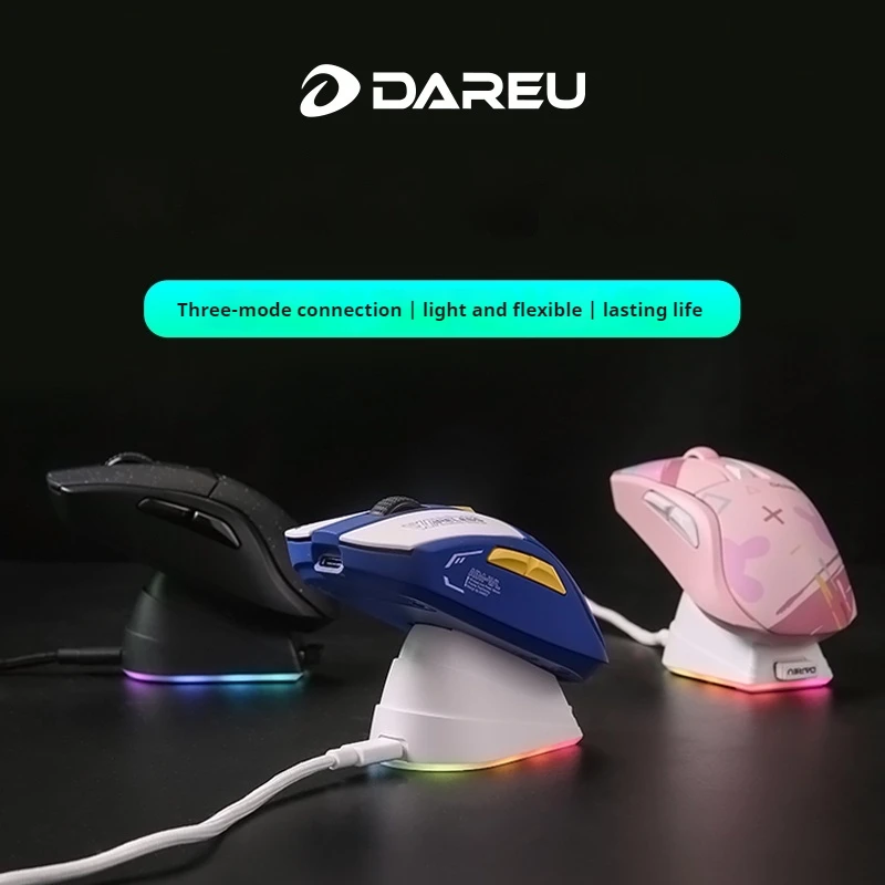 DAREU A950 PRO 4K Gaming Mouse 26000DPI PAW3395 Wireless Bluetooth Three Mode RGB Magnesium Alloy Lightweight Esports Game Mouse