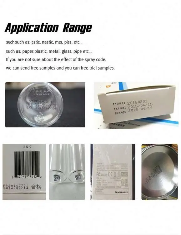 Codificatore a getto d'inchiostro per bottiglie Macchina da stampa con numeri di serie Inch Tij Ink Stampante da un pollice senza chip Lotto Base per bottiglia Sacchetto di plastica in vetro